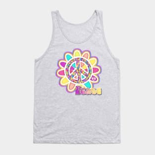 Peace Sign Flower Power Tank Top